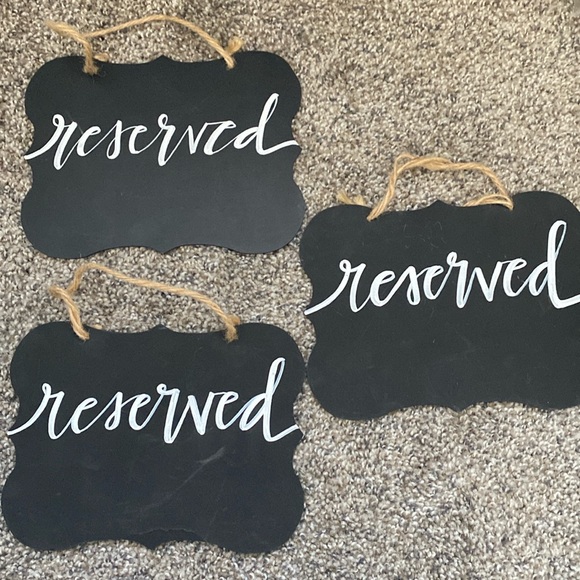 Other - 3 Reserved Wedding/Party Signs